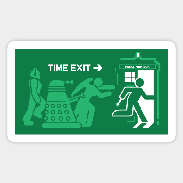 Time Exit - green Sticker by HtCRU